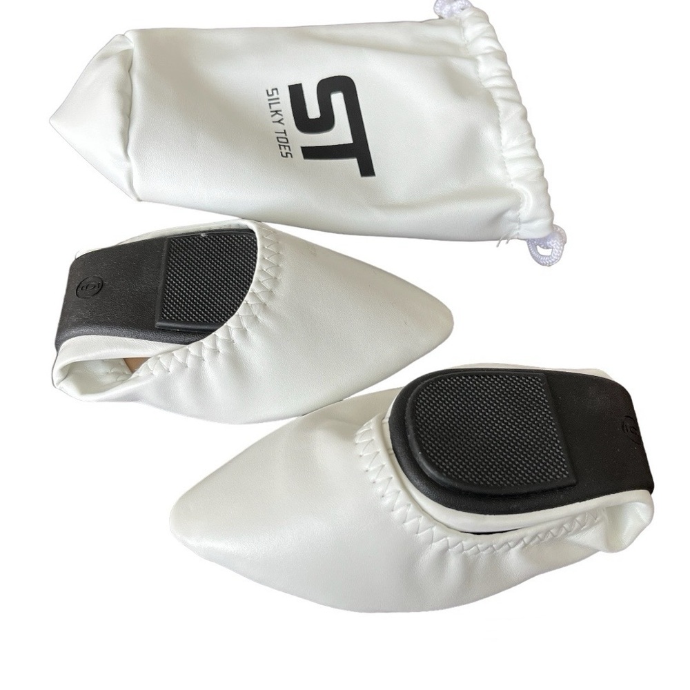 NWT Silky Toes Foldable Ballet Flats Shoes White Size 6 - Picture 7 of 12